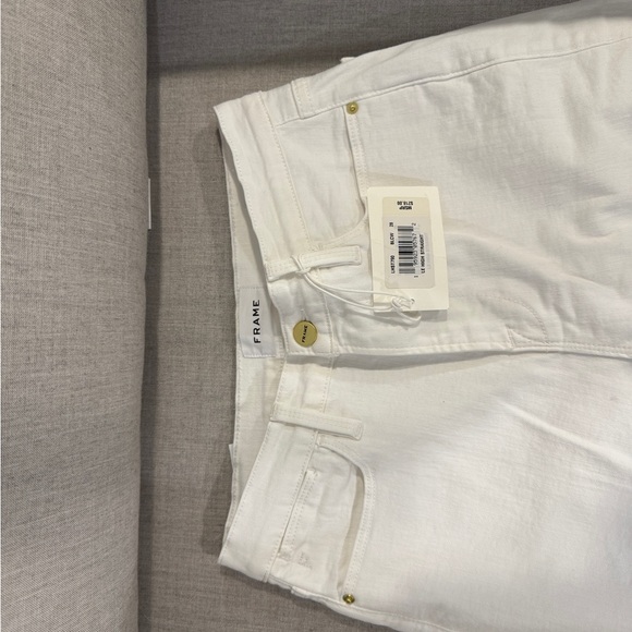 Frame Denim Le High Straight White Jeans - Picture 3 of 5